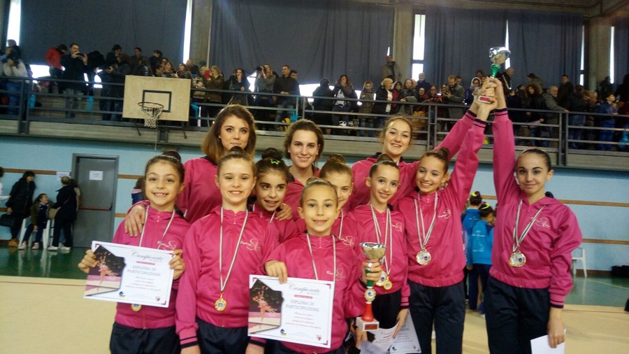Ginnastica: Le junior della Rhythmic School oro in Serie D